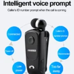 Fineblue F920 Wireless Retractable Portable Bluetooth Headset Headphone Remind Vibration Wear Clip Sports Collar Clip Earphone - Image 6