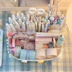 Japanese-style Desktop Pen Holder Cute Multi-functional Large-capacity Partition Drawer Desktop Stationery Organizer Storage Box - Image 3