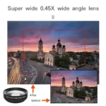 2 Functions Mobile Phone Lens 0.45X Wide Angle Len & 12.5X Macro HD Camera Lens Universal For iPhone Android Phone Smartphone - Image 6