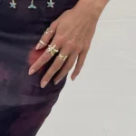 4Pcs/set Starfish Shell Open Rings for Women Gold Color Irregular Textured Starfish Adjustable Rings Set Vacation Jewelry Gifts