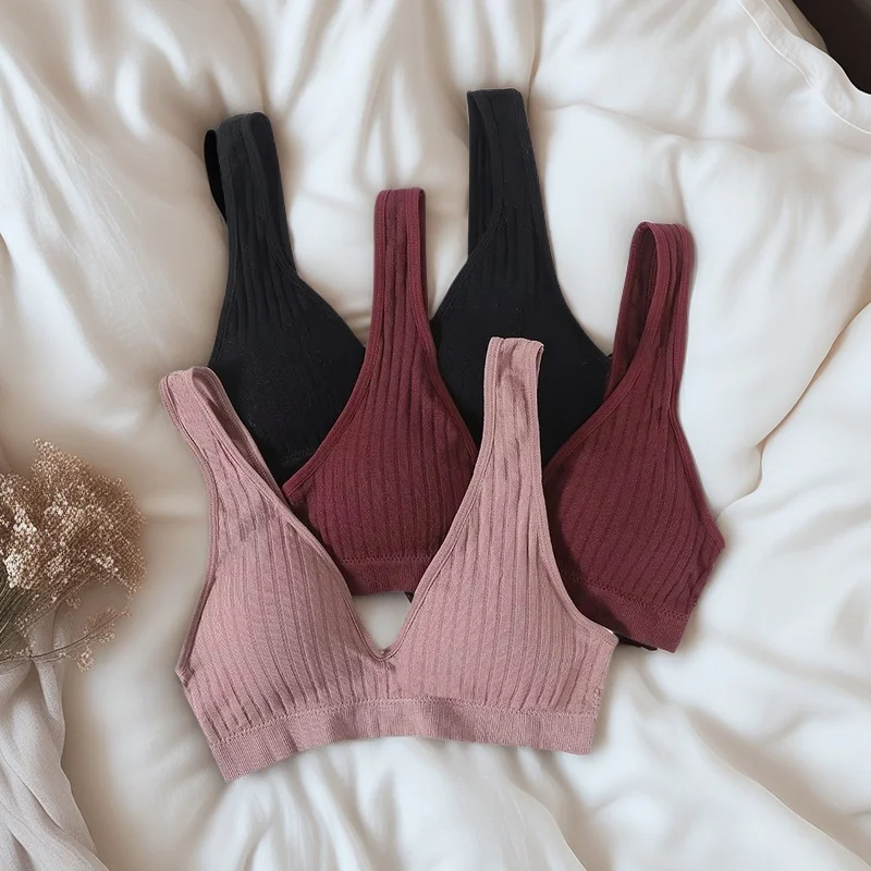 kf-Scd513be65c5e4f50848d0c21e98d6b6eH Seamless Bras For Women Sports Deep V Bra Tops Female Non-wire Brassiere Women Underwear Backless Sexy Lingerie Soft Intimates - Image 1