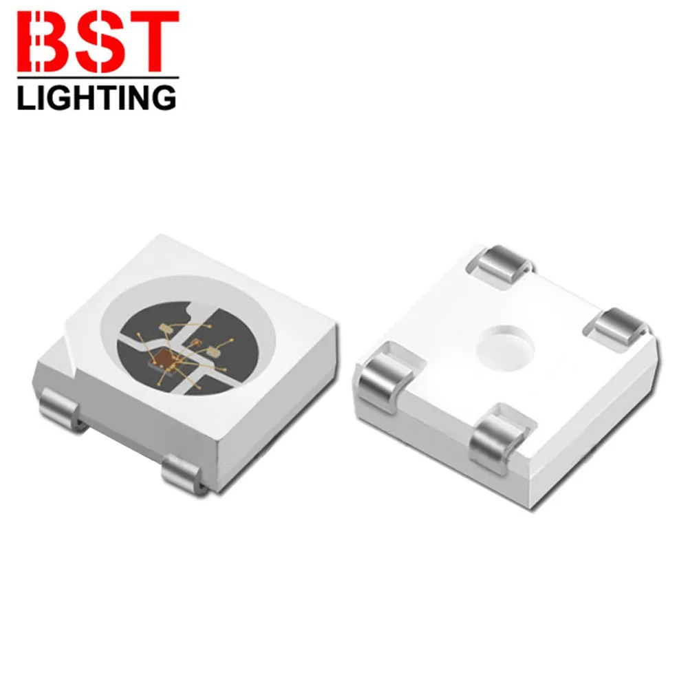 kf-Se281be576227419fadef5c69f7429de4t WS2812B RGB LED Chip 5050SMD 10-1000PCS Black/White PCB WS2812 Individually Addressable Chip Pixels DC5V - Image 1