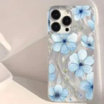 For Xiaomi Redmi Note 14 13 12 Pro Plus 5G 12S 11S 11 10 S Fashionable Blue Floral Pattern Phone Cover for Redmi 14C 13C 4G Case - Image 2