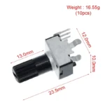 10pcs Rv09 Vertical 12.5mm Shaft 1k 2k 5k 10k 20k 50k 100k 0932 Adjustable Resistor 9 Type 3pin Seal Potentiometer - Image 2