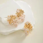 Docona Fashion White Imitation Pearl For Women Personality Earrings Ring set Elegant Earrings Jewelry For Party Accessories - Image 3