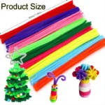 100/50Pcs Colorful Chenille Stems Pipe Cleaners Kids Educational Toys Handmade Plush Tinsel Twist Sticks For DIY Craft Supplies - Image 3
