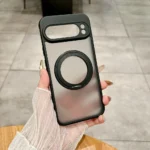 for Magsafe Matte Rotating Bracket Case for Google Pixel 10 9 Pro XL 8 7 6 9A 8A 7A 6A Holder Stand Transparent Shockproof Cover - Image 6
