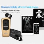 Fineblue F920 Wireless Retractable Portable Bluetooth Headset Headphone Remind Vibration Wear Clip Sports Collar Clip Earphone - Image 5