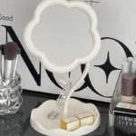 Student Dormitory Desktop Makeup Mirror Special-shaped Dresser Makeup Mirror Girls Flower Mirror Makeup Mirror Desktop Mirror - Image 6