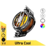 MEMO CX07, Magnetic/Clip-on Semiconductor Cooling Fan, Ultra-Silent and Portable Design Phone Cooler, Ice-Generating