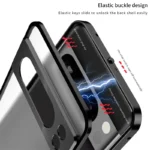 Metal Aluminum Alloy bumper Frame Phone Case For Google Pixel 7A 7 Pro 8A 8 Pro Detachable Buckle Back Cover Protection Sleeve - Image 2