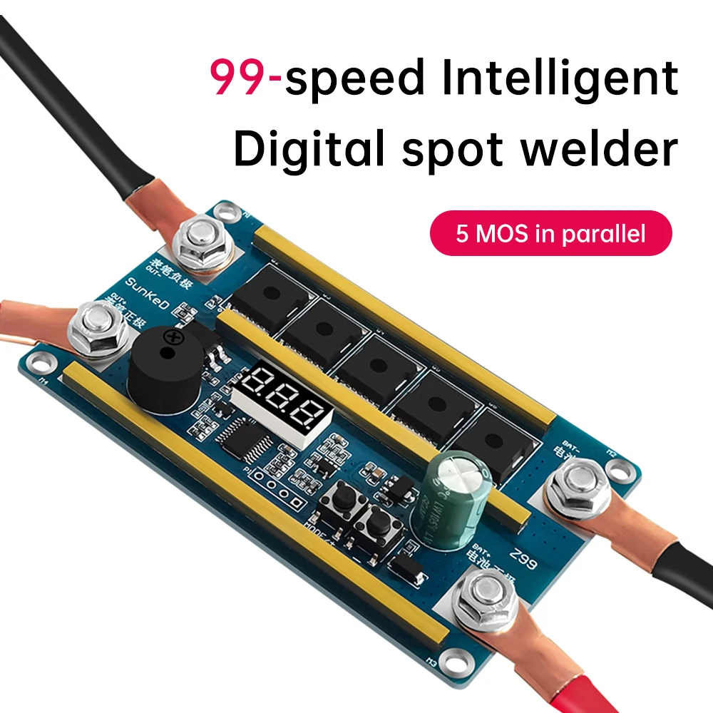 kf-Sfd3e6e4ace464134b1c23ebb4ea8b1aa0 99 Gears 12V Spot Welder Kit Digital Power Adjustable Spot Welding Pen Control Board Nickel Sheet For 18650 Lithium Battery - Image 1