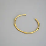 DIEYURO 316L Stainless Steel Temperament Bamboo Open Thin Bangle High Quality Handmade Anniversary Gift Pulseras Mujer 2022 New - Image 5