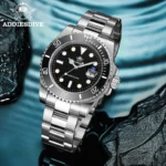 ADDIESDIVE 41mm Men's Quartz Watch Super Luminous 200M Waterproof Diving Wristwatch Ceramic Bezel 316 Stainless Steel Watches
