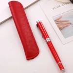 Lightweight PU Leather PU Pencil Bags Solid Color Large Capacity Pen Pouch Pencil Case Office Supplies - Image 4