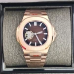 Luxury Rose Gold 40MM Square NH38 Movement Automatic Mechanical Men's Watch Sapphire Crystal Date Stainless Steel Strap - Image 2