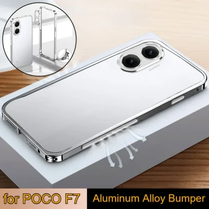 Cooling Metal Shockproof Bumper Case for POCO F7 Aluminum Alloy Frame Cover Shell for POCO F7 F 7