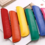 Lightweight PU Leather PU Pencil Bags Solid Color Large Capacity Pen Pouch Pencil Case Office Supplies - Image 2