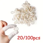 20/100pcs Disposable Anti Static Rubber Latex Finger Cots Eyebrow Extension Gloves Practical Off Tool Accessories - Image 2