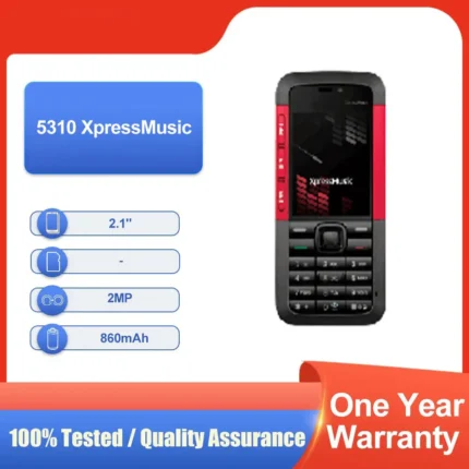 Original Unlocked 5310 XpressMusic Single Sim GSM 1800/1900 Bluetooth Mobile Phone Multilingual Keyboard Made in Finland