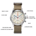 RED STAR 38mm Men's 1963 Chronograph Mechanical Watch Pilot with Seagull Movement ST1901 Air Force Aviation Sapphire Goose 40mm - Image 4