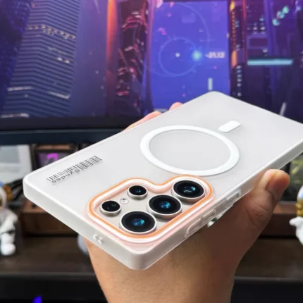 Slim Matte Clear Magnetic Phone Case For Samsung S25 S24 S23 S22 S21 Note 20 Ultra Plus FE A17 A07 A56 A26 A36 A16 A06 A55 Cover