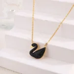 1pcs Fashion Black Swan Stainless Steel Hundred With Premium Sense Of Delicate Boudoir Ing Style Necklace - Image 3