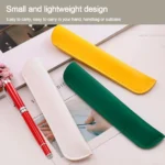 Lightweight PU Leather PU Pencil Bags Solid Color Large Capacity Pen Pouch Pencil Case Office Supplies - Image 6