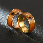 NFC Stainless Steel Phone Chip Dripping Oil Dual Dragon Pattern Smart Ring Gift Intelligent Wear Connect