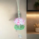 Pink Lotus Phone Charm; Simulated Summer Flower Keychain; Beaded Car Ornaments; Ideal for Women's Bag Decor - Image 4