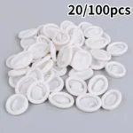 20/100pcs Disposable Anti Static Rubber Latex Finger Cots Eyebrow Extension Gloves Practical Off Tool Accessories