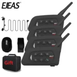 EJEAS V4C Plus Football Referee Intercom Headset 1/2/3/4 Group 1500M Bluetooth Full Duplex Communication Soccer Handball Hockey