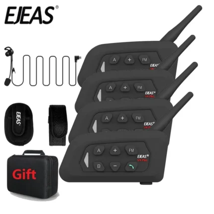 EJEAS V4C Plus Football Referee Intercom Headset 1/2/3/4 Group 1500M Bluetooth Full Duplex Communication Soccer Handball Hockey