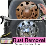 Car rust remover car wheel care quick remover car exhaust pipe rust removal spray cleaning metal iron powder - Image 2