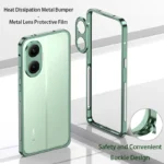 Cooling Metal Shockproof Bumper Case for POCO F7 Aluminum Alloy Frame Cover Shell for POCO F7 F 7 - Image 2
