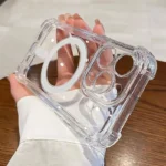 Luxury For Magsafe Shockproof Clear Case For iPhone 17 16 15 14 13 12 11 Pro Max Plus Magnetic Wireless Charge Transparent Cover