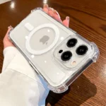 Luxury For Magsafe Shockproof Clear Case For iPhone 17 16 15 14 13 12 11 Pro Max Plus Magnetic Wireless Charge Transparent Cover - Image 2