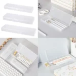 Simple Plastic Pencil Case S/M/L Translucent Stationery Storage Box Multifunctional Frosted Pen Box Gift - Image 3