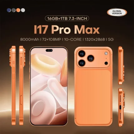 2026 New i17 Pro max Original Intelligent 5G Dual Card Dual Standby Android15 Global Version 8000mAh Battery WiFi GPS Google