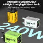 240W 6 Ports 4USB+2Type C Super Fast Charging Mobile Phone Charger USB3.0 PD3.0 EU/UK/US Charger For Iphone 17 16 Samsung POCO - Image 3