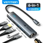 Vention USB C HUB Type C to HDMI 4K60Hz RJ45 PD 100W Adapter For Macbook iPad Pro Air M2 M1 Sumsang PC Accessories USB 3.0 HUB