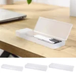 Simple Plastic Pencil Case S/M/L Translucent Stationery Storage Box Multifunctional Frosted Pen Box Gift - Image 4