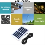 6V Solar Panel Micro USB interface 3m line，For household lights, electric fans and other small power electrical appliances - Image 6