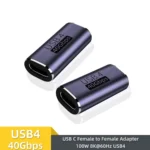 USB4.0 Thunderbolt3 40Gbps Type C Female to Type C Female Coupler Adapter For Super Fast Charger Data Transfer 8K 4K Video Cable