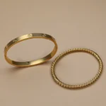 XCB-019 High Polished Stainless Steel Gold Color Waterproof Bracelet Light Luxury Luster Zircon Women's Bangle Fashion Jewellery - Image 5