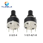 1PCS SR16 Plastic 16MM Rotary Band switch 2 Pole 3 4 position 1 Pole 5 6 8 Position Handle Length 15MM Axis band switch - Image 2