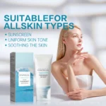 SPF50 Sunscreen Hyaluronic,Madagascar Pure Plant Essence Sunscreen Sensitive Skin, Waterproof Lasting Sunblock,Reduces Fine Lin - Image 5