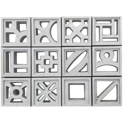 Plastic Hollow Brick Mold Decorative Cement Antique Window Flower Fence Garden Wall Grid Background Wall Brick Mould 20*20*6cm