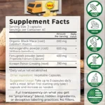 Original Black Maca Root, Ashwagandha, Panax Ginseng, Fenugreek Capsules, Male Enhancing Supplement Natural 4-in-1 Organic - Image 6