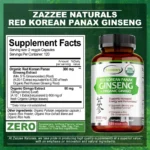 Korean Red Panax Ginseng + Ginkgo Biloba - Supports Heart Health and Muscle Function, Boosts Energy, and Athletic Performance - Image 2